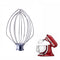 Pour batteur sur socle KitchenAid 6QT Fouet Fouet Accessoires en acier inoxydable